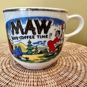 Vintage 1930s MAW PAW COFFEE TIME Mug 8 oz. USA Cabincore